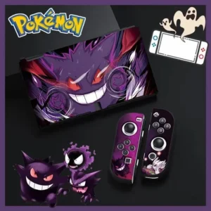 New Hot Cartoon Gengar Case For Switch 2/Ns Oled Game Console Joy-Con Split Type Design Shockproof Drop Proof Protective Cover