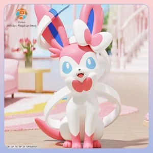New Genuine Glaceon Large Size Collectible Figure Pikachu Squirtle Desktop Decoration Trendy Play Sylveon Psyduck Anime Figures