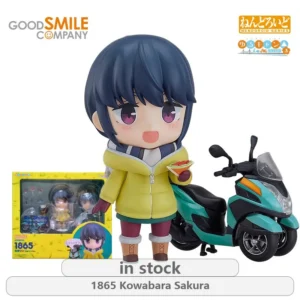 GSC Original NENDOROID LAID-BACK CAMP Series 1865 Shima Rin Three Wheel Motorcycle Edition Anime Action Figure Model Toys