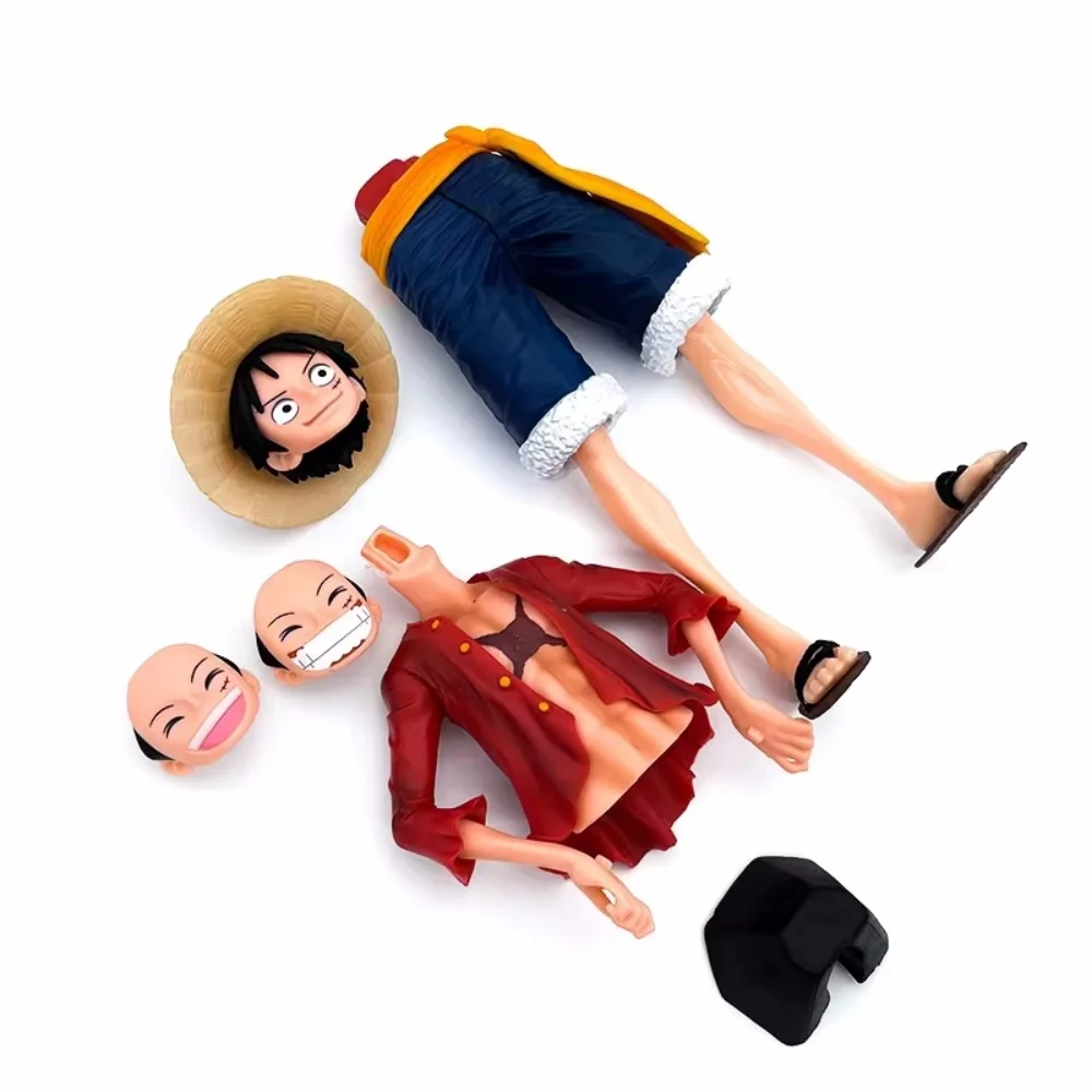 Hot 26cm One Piece Anime Figure Confident Smiley Luffy Three Form Face Changing Figure Action Figurine Model Desktop Decoration - Image 5