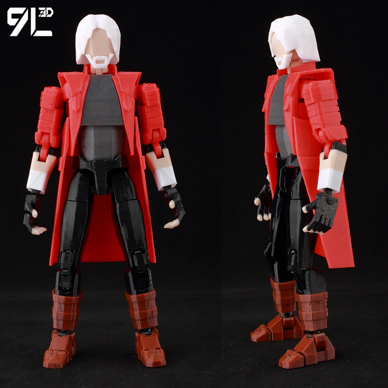 9L3D Lucky13 Dante Action Figure Dummy13 with Twin Swords T13 Multi-Jointed Poseable 3D Printed Collectible Model Toys Titan13