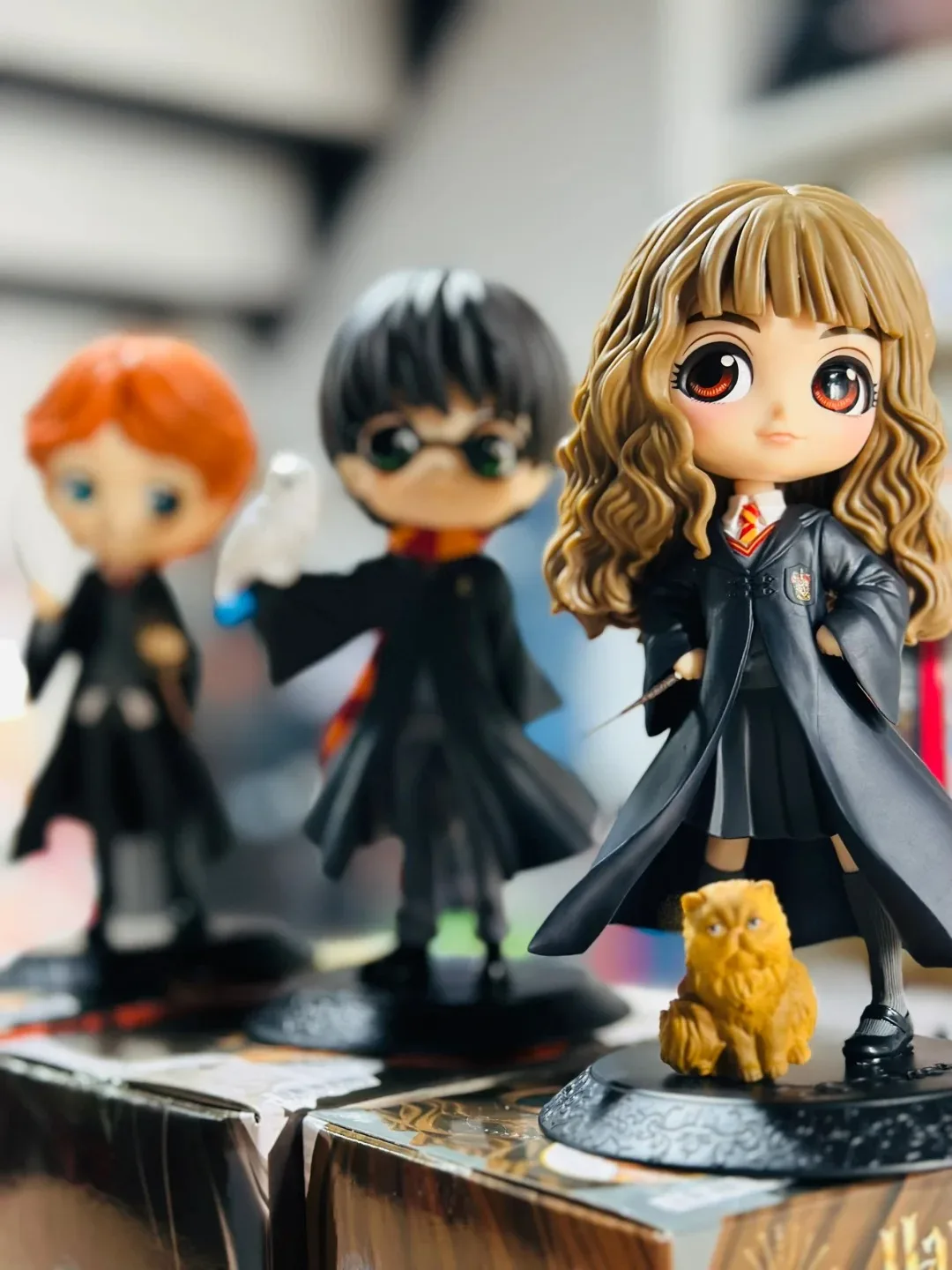 14cm Original Bandai Q Posket Harrys Potter Series Version Role Draco Malfoy Hermione Action Figure Anime Collectible Kids Dolls - Image 3
