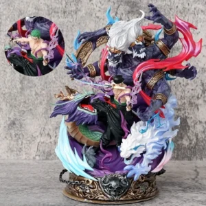 One Piece Zoro King of Hell Enma Anime Figure 21cm Statue Hell Mode Collectible Model Desktop Decoration Perfect Gift for Fans