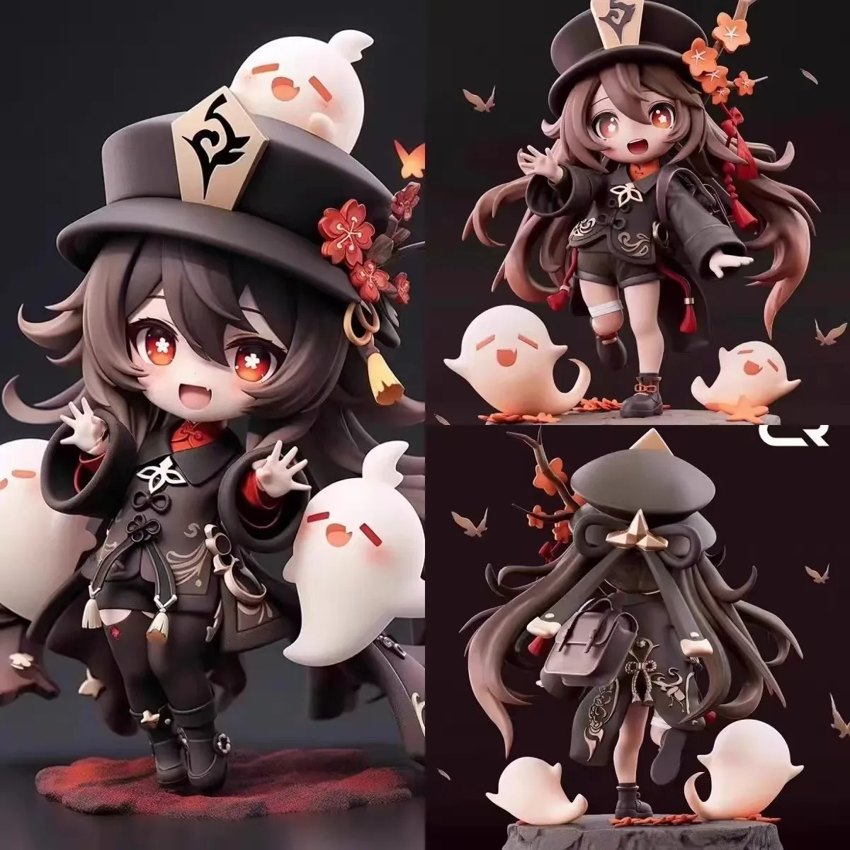 16CM Anime Game Genshin Hutao Figure Q version cute model toy gift collection Action Figure PVC Doll