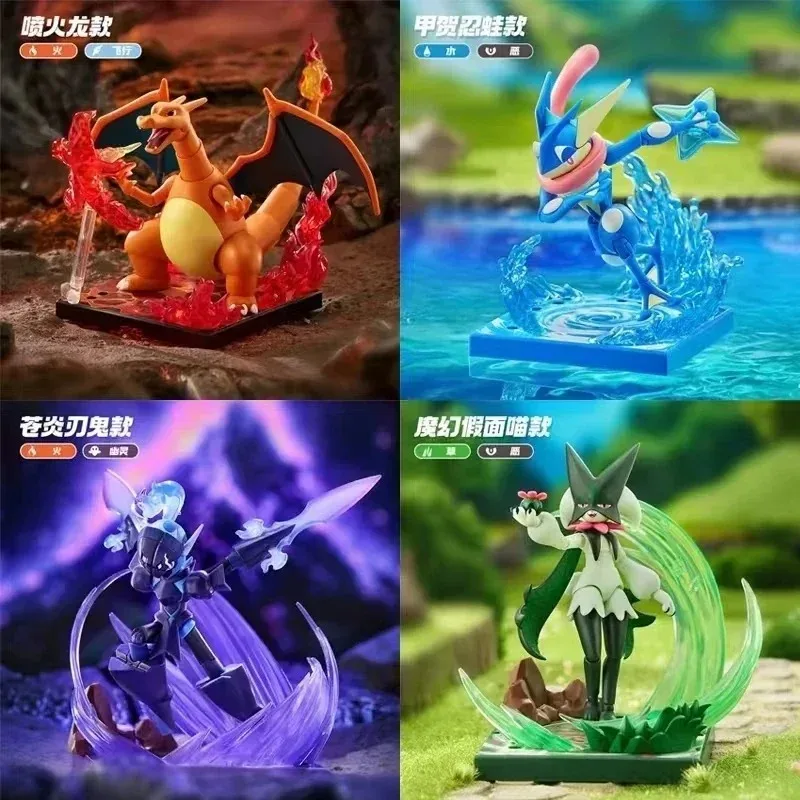 In Stock New Blokees Pokemon Assembly Action Figure Pikachu Charizard Anime Original Desktop Decoration Customized Toys Gifts