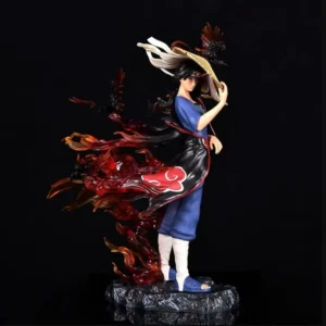 27cm Naruto Anime Figurine Itachi Uchiha Akatsuki With straw hat Action Figure Model Statue Collection Toys Children Toys