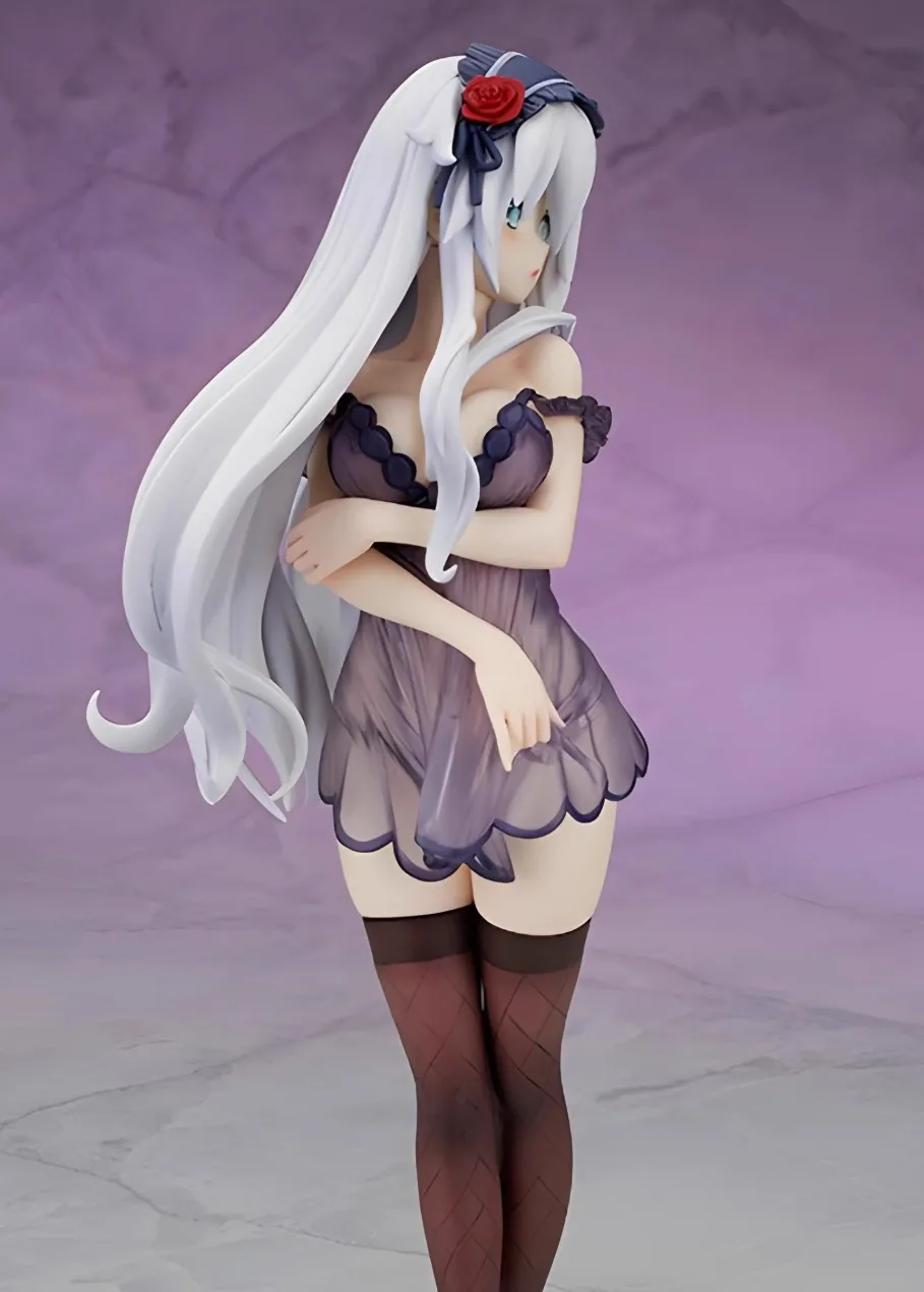 23cm Neptunia Series Noire Black Heart Beautiful Girl Anime Handmade Action Figures Desktop Case Decoration Ornament Gift - Image 5