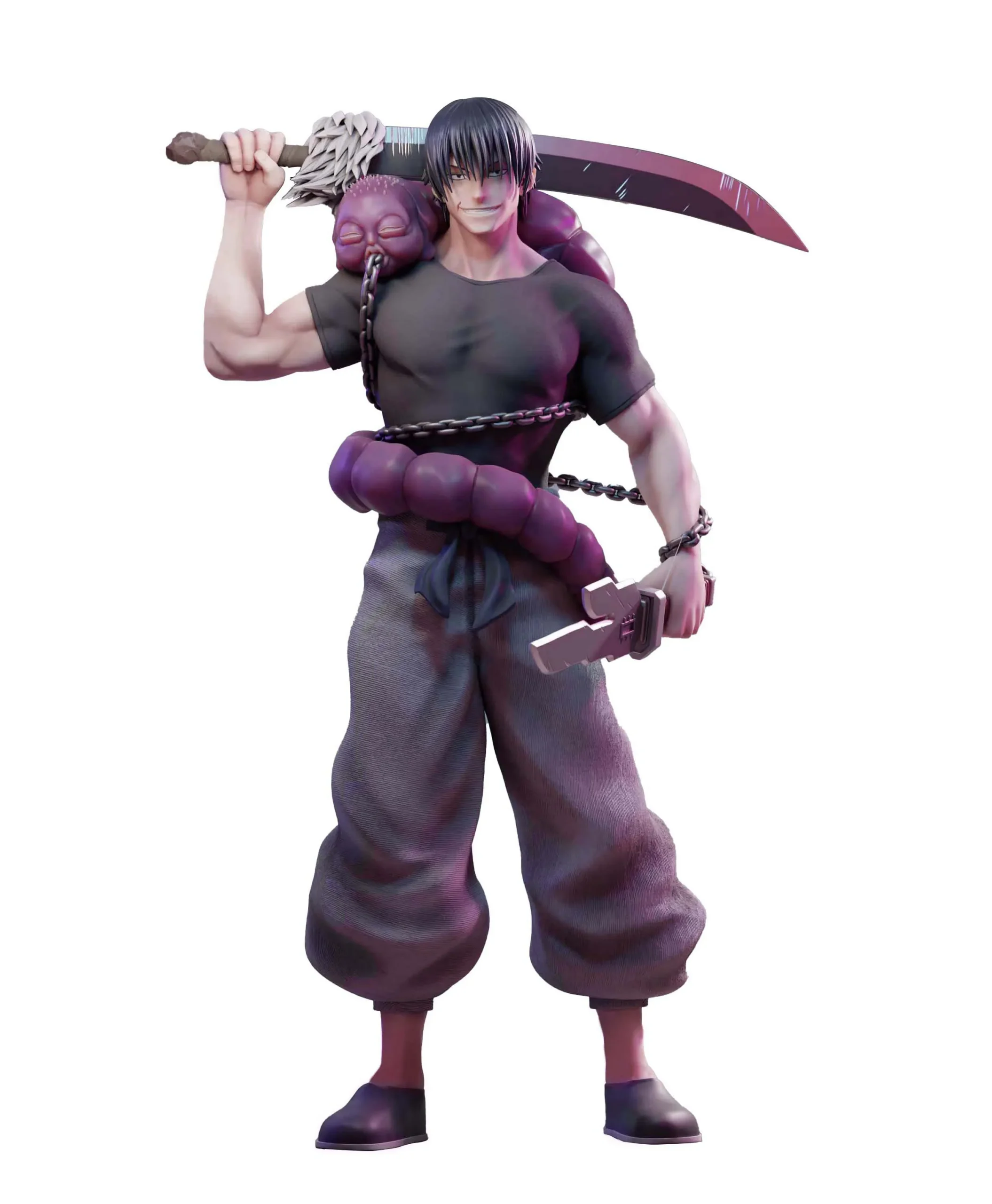JJK Anime Figure Fushiguro Toji figurine andsome smiling combat standing Action figure Toy Collectible for boys girls Anime gift - Image 7