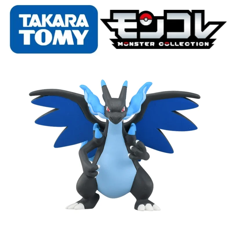 Original TOMY Pokemon Figures MS-51 Charizard X PVC 5cm Model Pokémon Gift Anime Collection Child Toy
