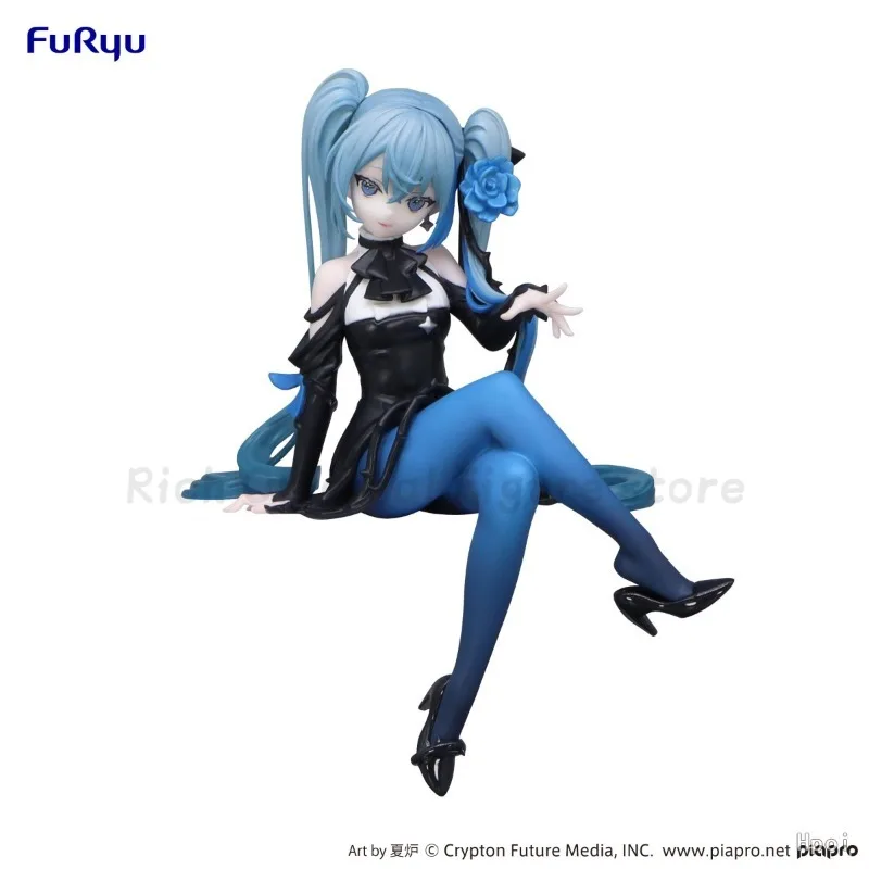 【In Stock】Original FuRyu Flower Fairy Noodle Stopper Piapro Hatsune Miku — Blue Rose Fairy — Anime Figure Model Toy