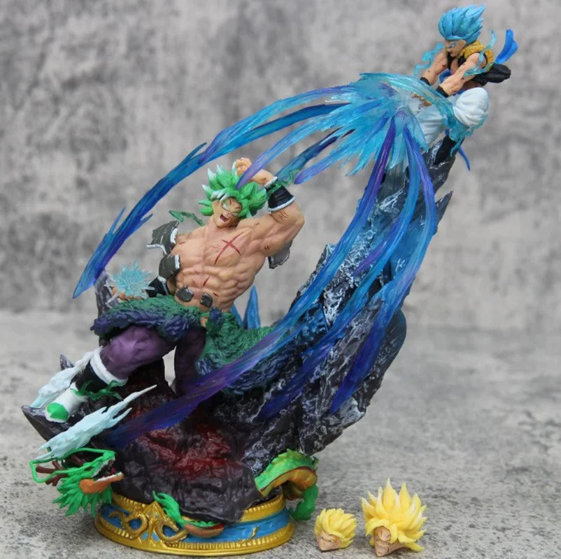 Jt Studio 50cm 30cm Dragon Ball Broli Vs Goku Resin Model Painted Statue Broly Vs Goku Statue 9.5″ Pvc Broly Vs Goku Pvc Figure