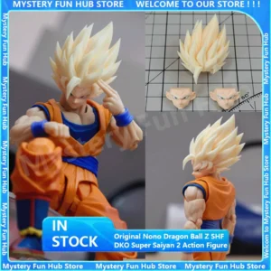 Original Nono Dragon Ball Z SHF DKO Super Saiyan 2 Action Figure Son Goku Head Model Fits Bandai Shf2.0/Demoniacal Fit Figurine