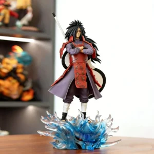 In Stock 25cm 42cm Anime Naruto GK Uchiha Madara CW Gatekeeper Ver LED Light Up PVC Figure Collectible Statue Model Toy Desktop