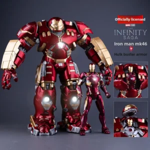 ZD Original Toys Iron Man MK44 Mark 46 Hulkbuster 26cm 1/12 Scale Collectible LED Articulated Assembled Action Figure