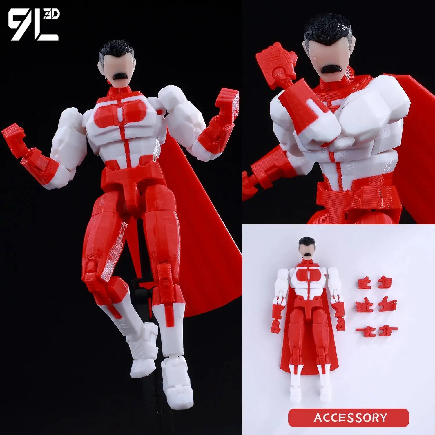9L3D Printed Superheroes Invincible 2.0 Anime Multi-Jointed Shapeshift Toys Action Figures Mannequin Model Ornaments Gifts - Image 15