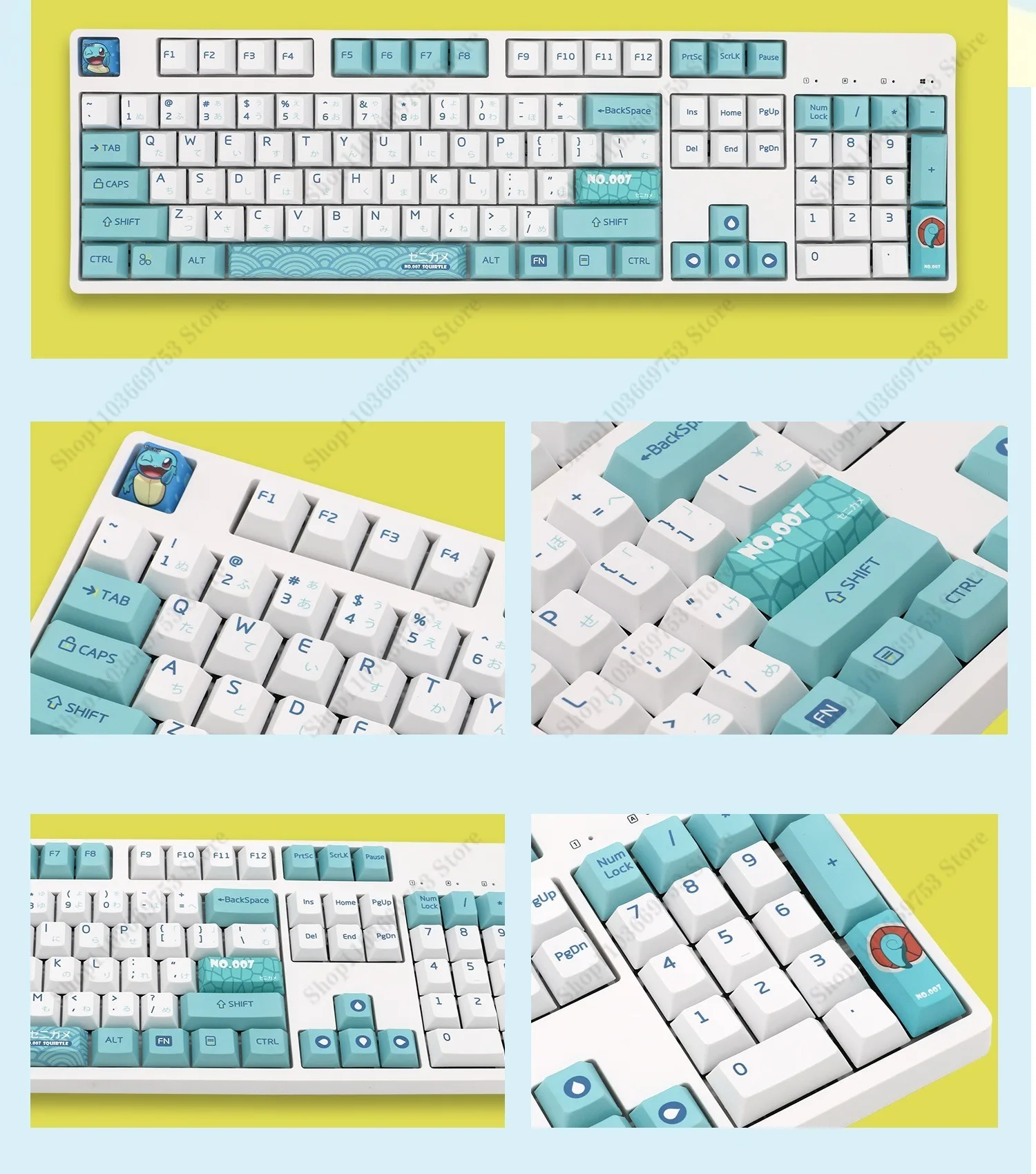 111-142 Keys/Set Pokemon Anime Keycaps for DIY Customized PBT Sublimation CHERRY/XDA/OEM Height Mechanical Keyboard Keycap gifts