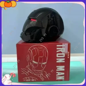 Iron Man Helmet New Electric Voice-Controlled Toy with Movable Black Gold Silver Mask Trendy Collectible Action Figure Accessory