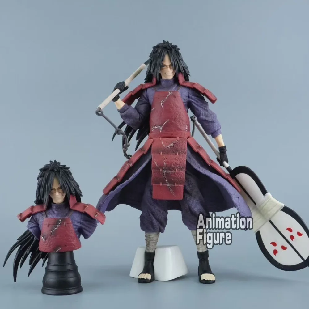 27cm/10.62in Anime Naruto Figure Uchiha Madara Senju Hashirama Action Figures Pvc Statue Ornamen Collection Model Toys Gifts