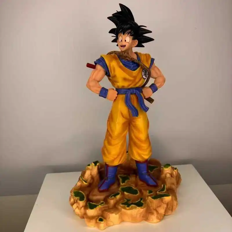 Dragon Ball Z Goku Dream Somersault Cloud Super Saiyan Standing Collection Figures Statue Anime Peripheral Model Ornaments Toy