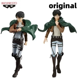 Banpresto Attack on Titan Anime Eren Jaeger & Levi Ackerman Grandista  Action Figures Model Figurine Original Anime Figure