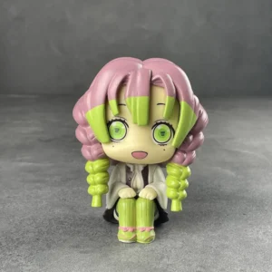 Demon Slayer Chibi Figures Sanemi Shinazugawa Mitsuri Kanroji Sitting Style Desktop Decor Anime Collectibles For Fans Wholesale