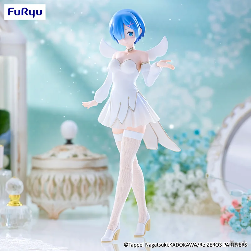 Original in Stock FuRyu Rem Re:Zero BiCute Pure Figure Anime Action Model Figurals Brinquedos Toys Gift