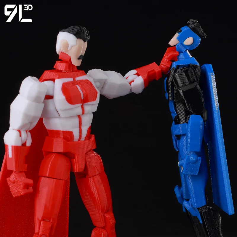 9L3D Printed Invincible Anime Action Figures Lucky 13 Dummy 13 Multi-Jointed Superheroes Model Toy Collectible Ornaments Gift