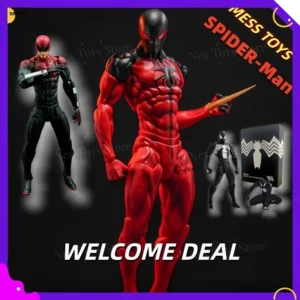 （in Stock）Mess Toys Superior Spider-Man Figurine Model PVC Black Red Spider Man Toy Collect KO Action Dolls For Collection Gift