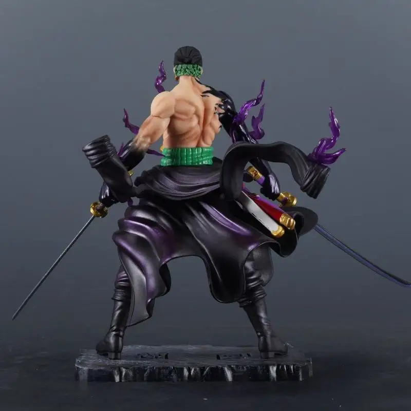 One Piece Anime Figure 24cm Roronoa Zoro Figurine Double-Pole Pvc Action Figure Model Collection Decoration Toys Gift