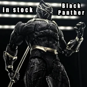 Cartoon Anime Character Black Panther Model Toy Movable Action Figure Desktop Decoration Ornament Boy Birthday Gift Scene Props