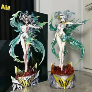 Anime Girl Bishoujo Action Figure Luminous Neon Butterfly Design Collectible Model Two-Dimensional Statue Decoration
