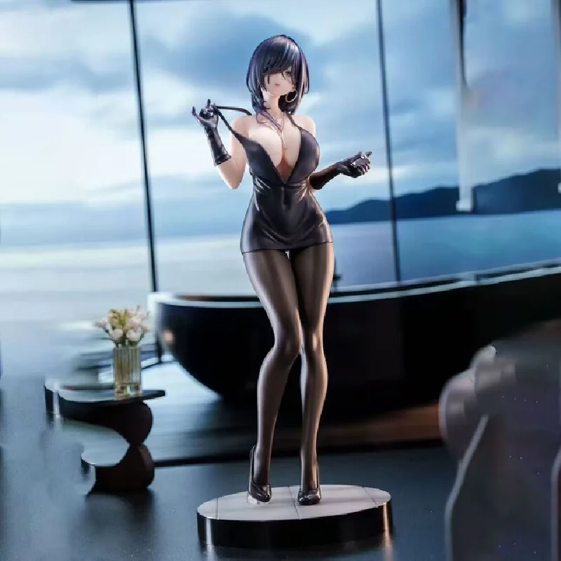 Yokoyama Iwami Black Dress With Detachable Cape Anime Beautiful Girl Desktop Action Figure Display Statues Ornaments Toy Gift