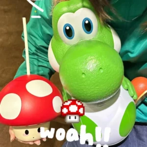 Universal Studios Inspired Mario Galaxy Movie Popcorn Bucket - Yoshi Luma Light Up Collectible Universal Studios Inspired Mario