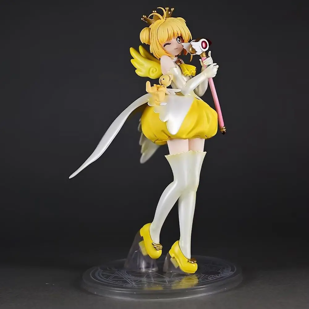 22cm Anime Card Captor Figure Kinomoto Sakura Figures Action Models Statue Collection Doll Toys Desk Decora Kids Birthday Gifts