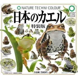 Official Japanese Ikimon Frog & Toad Special Edition Gashapon - Green Frog, Bellflower Frog, And Sailfish Frog 3d Figures