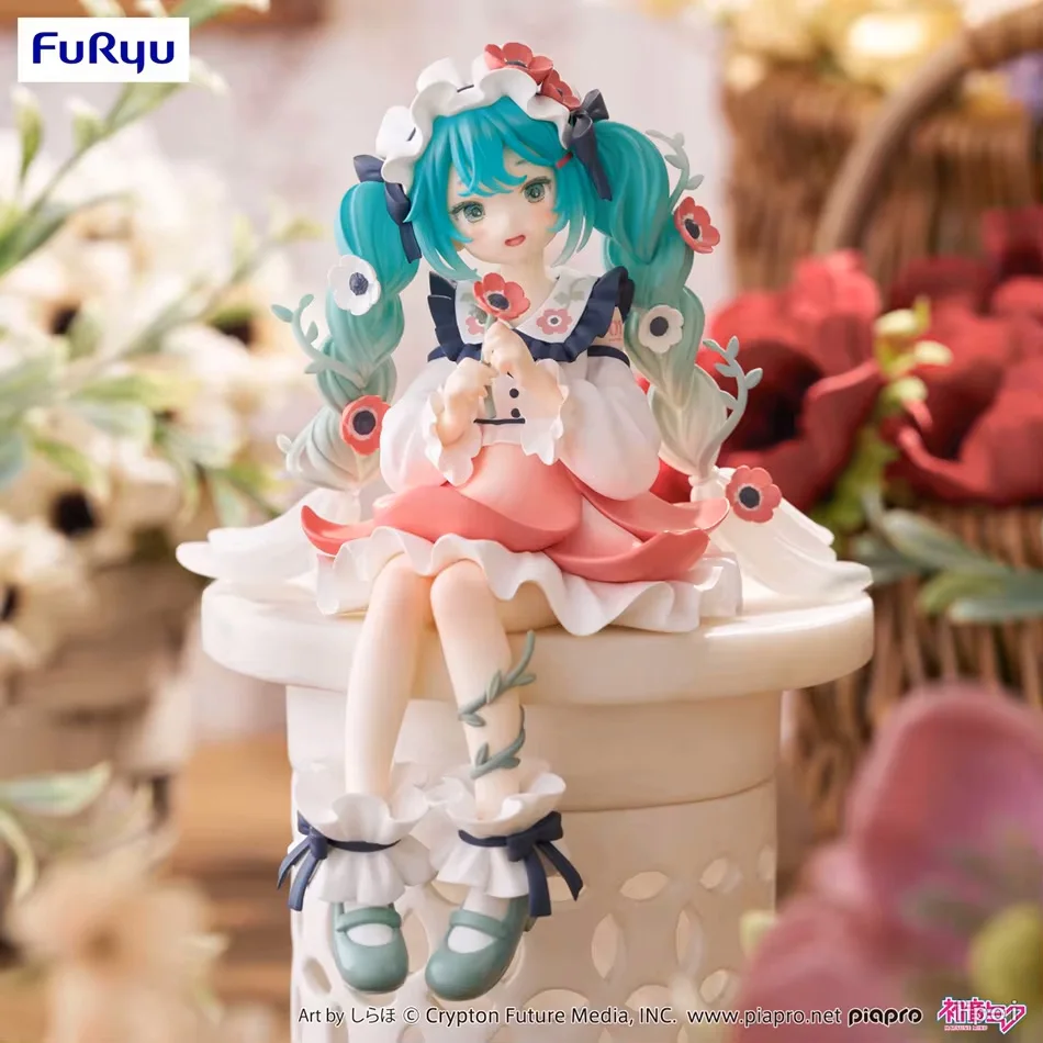 2Pcs Hatsune Miku Anime Figure Toy Flower Fairy Collection Miku Kawaii Cartoon PVC Action Figurine Model Doll Birthday Gifts Kid