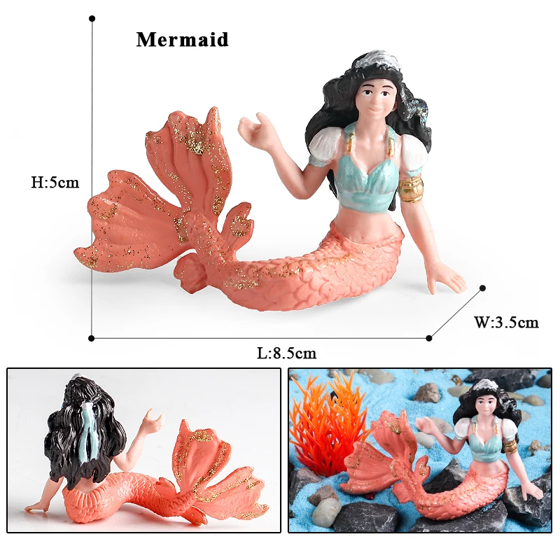 Oenux Beauty Fish Princess Mermaid Action Figures Model Elves Elf Pegasus Animal Figurines Doll Kid Toy Girl Gift Cake Toppers - Image 37