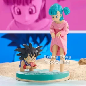 16cm Anime Dragon Ball Z Figure Goku And Bulma Figure PVC Statue Collectible Model Toys Gifts
