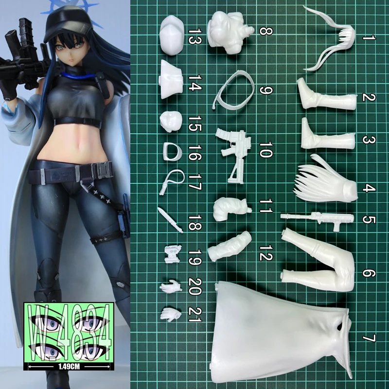 (In Stock) (W_4834) 1/8 Joumae Saori Blue Archive Unpainted Unassembled Gk Figure Garage Kit White Resin Model Kit