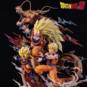 28cm Dragon Ball Goku Gohan Goten Anime Figure Gk Dragon Fist Figures Super Saiyan 3 Ornament Statue Model Christmas Toys Gifts