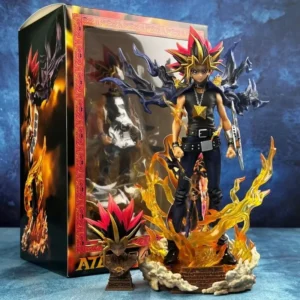 Yu-Gi-Oh! Dark Yugi Atem Action Figure Double-Headed Anime Static Statue Desktop Decor Collectible Toy Surprise Gift Anime Fans