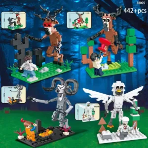 99 Nights in The Forest Figures Toy Figurine Building Block Monster Deer Hunting Scene Blocks Collection Model Kids Toys Gift