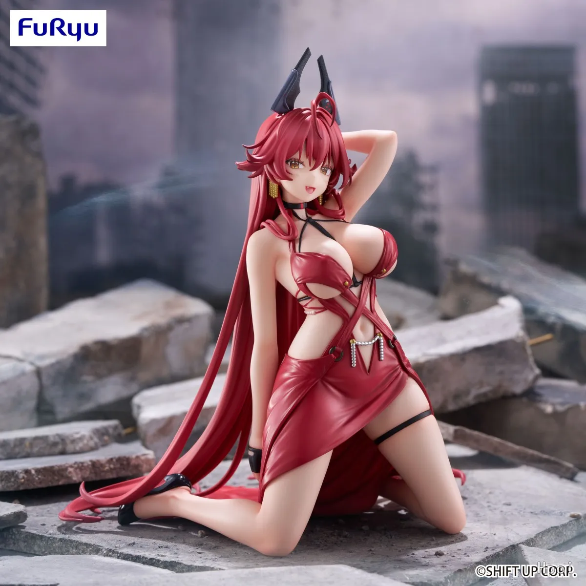 Original Genuine FuRyu Prepainted Noodle Stopper Figure Goddess of Victory: Nikke Red Hood Nonsense Red Game Figure Garage Kit