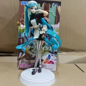 21cm Pastry Cook Miku Dark Chocolate Virtual Singer Girl Figure Model Statue Boys Collection Desktop Decoration Ornament Toys