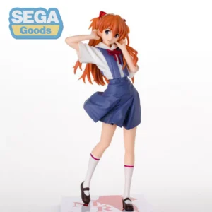 JP In-Stock SEGA Neon Genesis Evangelion Asuka School Uniform Prize Figure, Eco-PVC, SEGA Logo, Senior Collectors/Display
