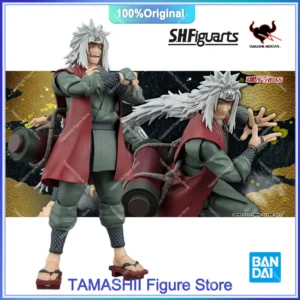 Original Bandai Naruto S.H.Figuarts SHF JIRAIYA Hidden Leaf Heroic Master Sage Sage Mode Set PVC Action Figure Model Collection