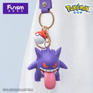 Pokemon Anime Figures Pikachu Gengar Meowth Keychain Car Key School Bags Backpack Decoration Desktop Decoration Toy Gift