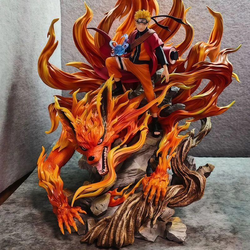 43cm Gk Bandai Naruto Uzumaki Kurama Mode Anime Action Figure PVC Model Toy Statue Collection for Home Decor Fans Birthday Gift - Image 7