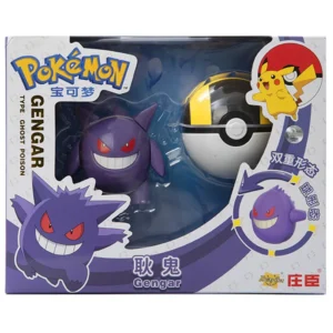 Genuine Pokemon Anime Figure Pikachu Gengar Charizard Gyarados Mew Dragonite Doll Model Transformation Toy Gift Set