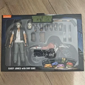 Casey Jones with Dirt Bike Figure NECA 54514 Teenage Mutant Ninja Turtle Action Figuras Anime TMNT Model Peripheral 7-Inch Gift